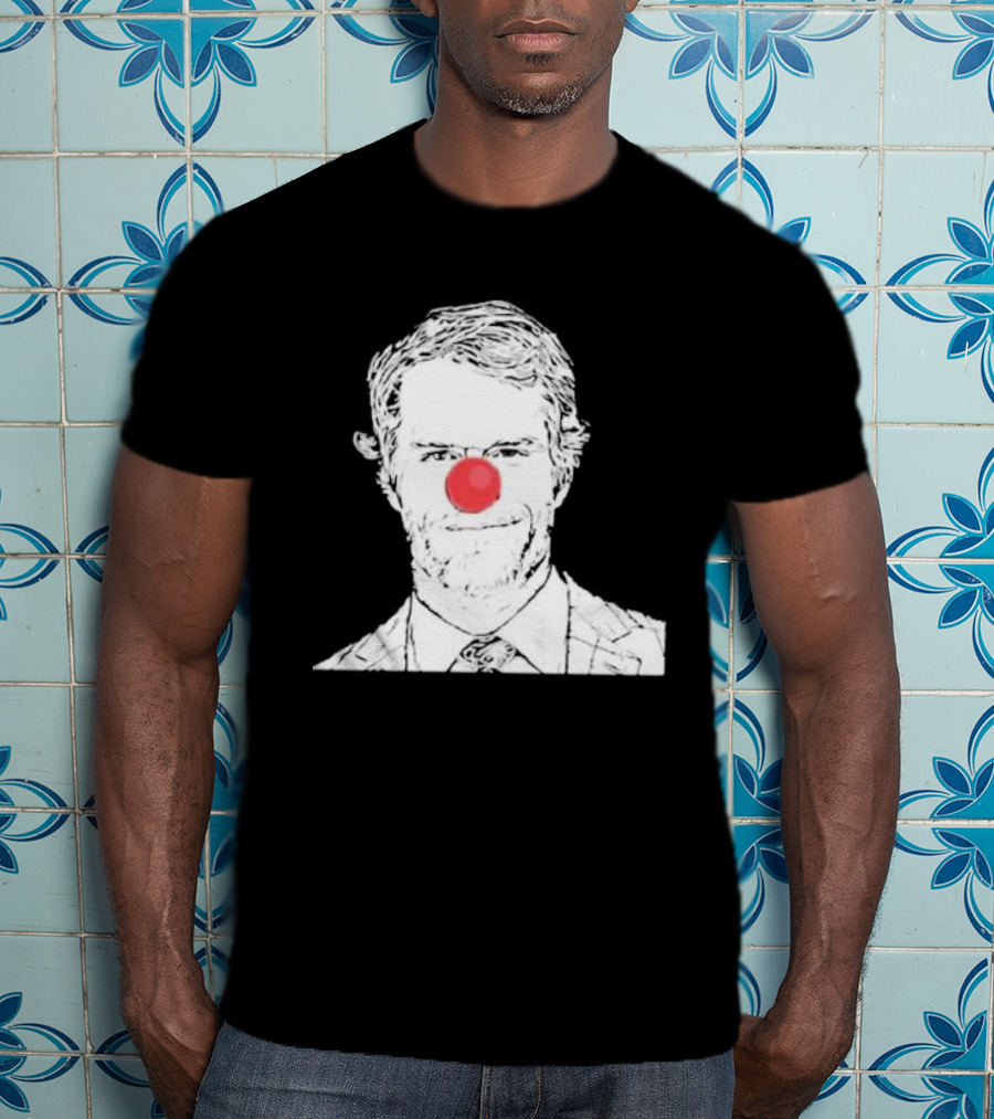 Bleed Philly Greg Olsen Clown Portrait With Red Nose T-Shirt