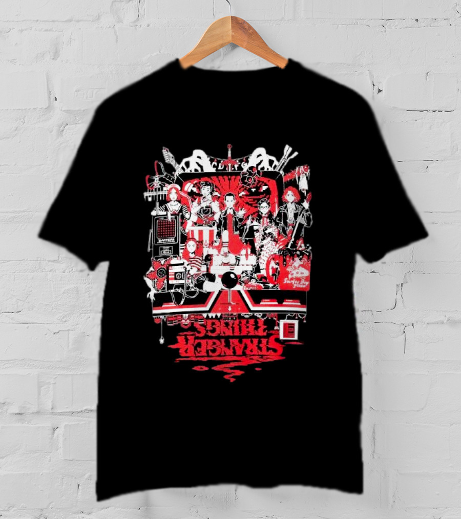 Stranger Things Stranger Things Yusuke Nakamura Characters Collage T-Shirt