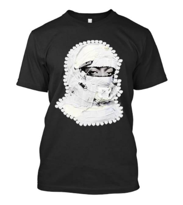 Noissey High Quality Functional Print Pull Over White Masked Figure T-Shirt