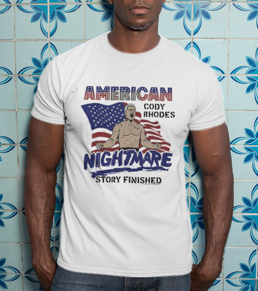 Cody Rhodes American Nightmare Story Finished USA Flag T-Shirt