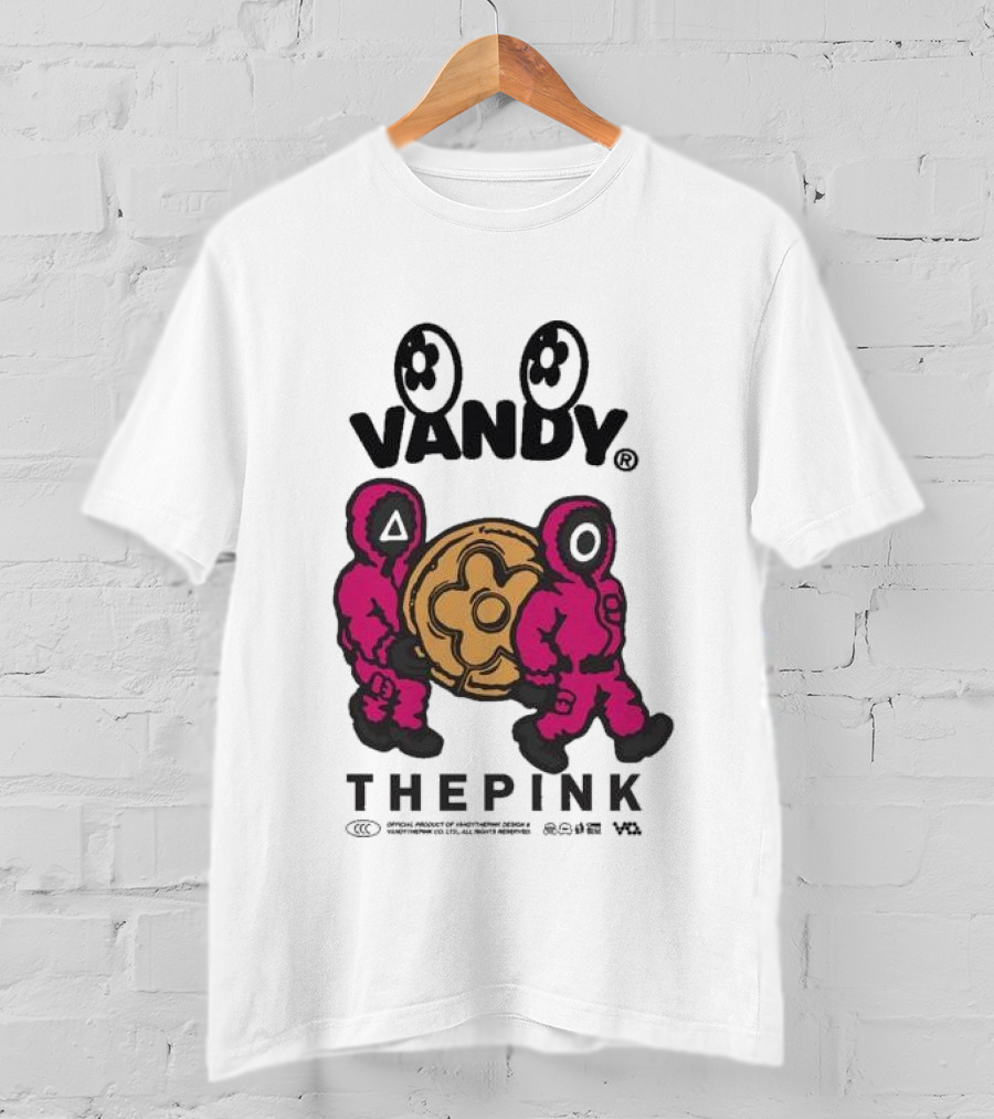 Squid Game X Vandythepink Soldiers Vandy The Pink Collaboration Featuring Iconic Candy T-Shirt