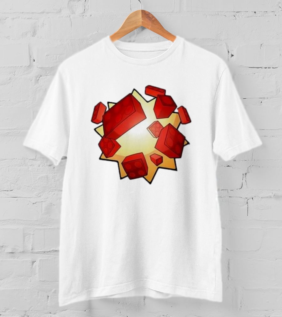 Unusual Worldwide Bloxxer Exploding Red Brick T-Shirt
