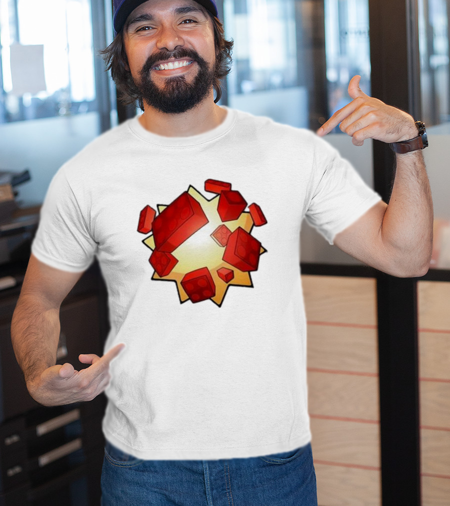 Unusual Worldwide Bloxxer Exploding Red Brick T-Shirt