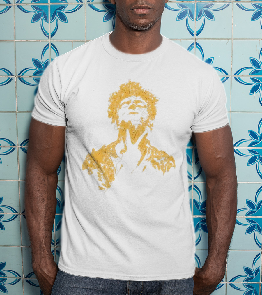 Anthony Green California Fire Relief Fund Charity Portrait Yellow Sketch T-Shirt