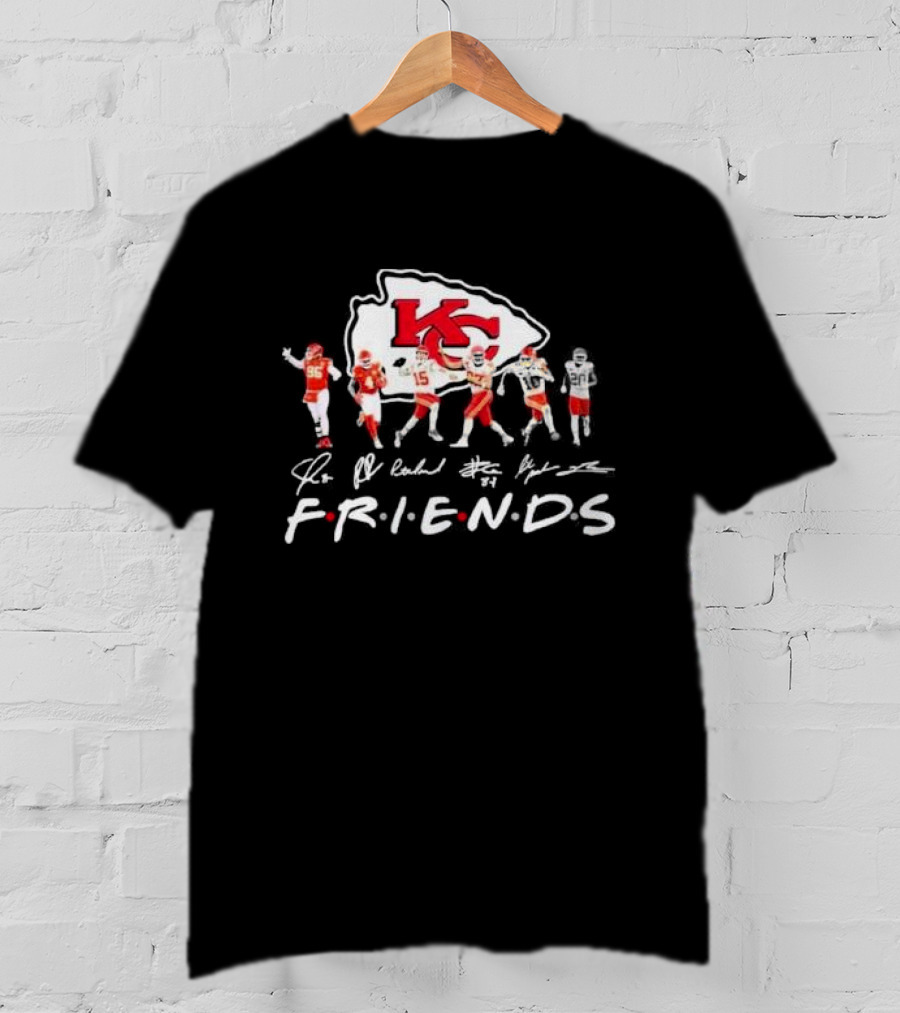 Chris Jones Patrick Mahomes Travis Kelce Friends Kansas City Chiefs Football KC Signatures T-Shirt