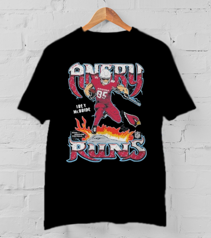 Arizona Cardinals Angry Runs Trey McBride NFL T-Shirt