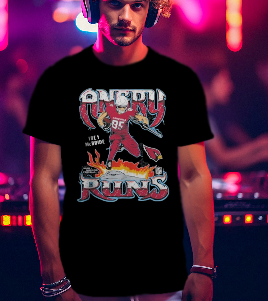 Arizona Cardinals Angry Runs Trey McBride NFL T-Shirt