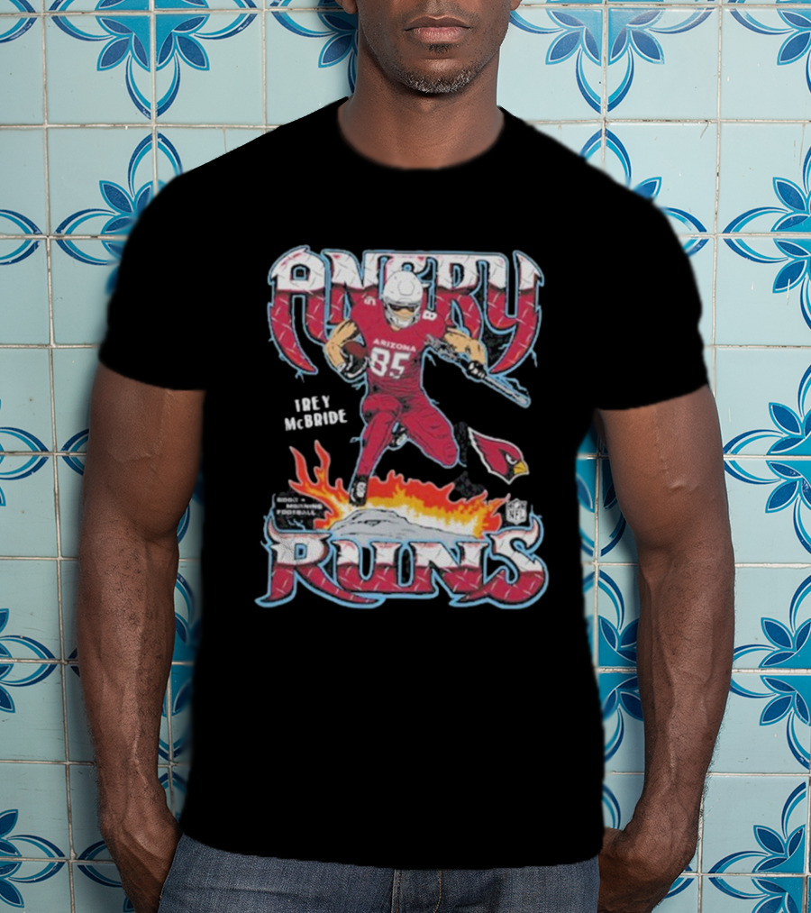 Arizona Cardinals Angry Runs Trey McBride NFL T-Shirt