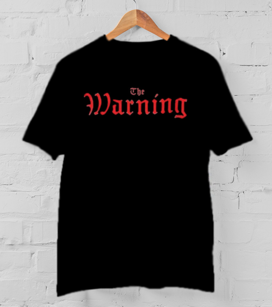 The Warning Red Tw Logo Gothic Text T-Shirt