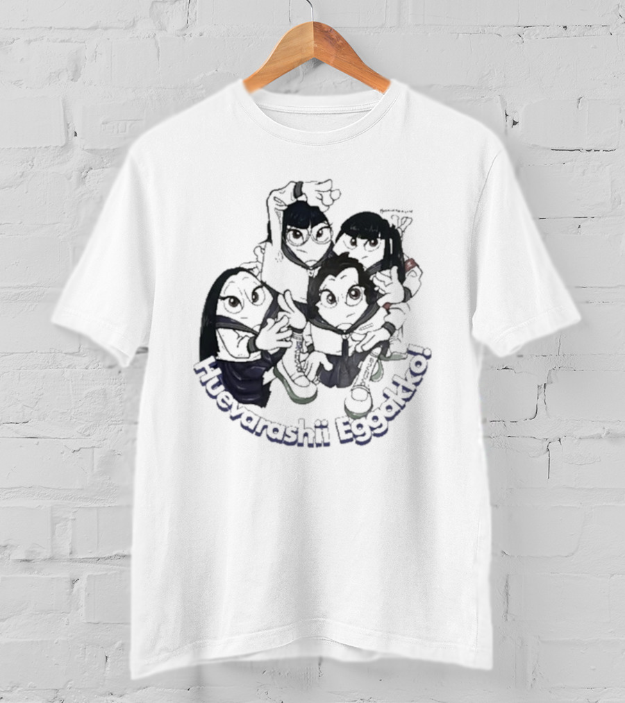 Huevarashii Eggakko Funny Cartoon Characters T-Shirt
