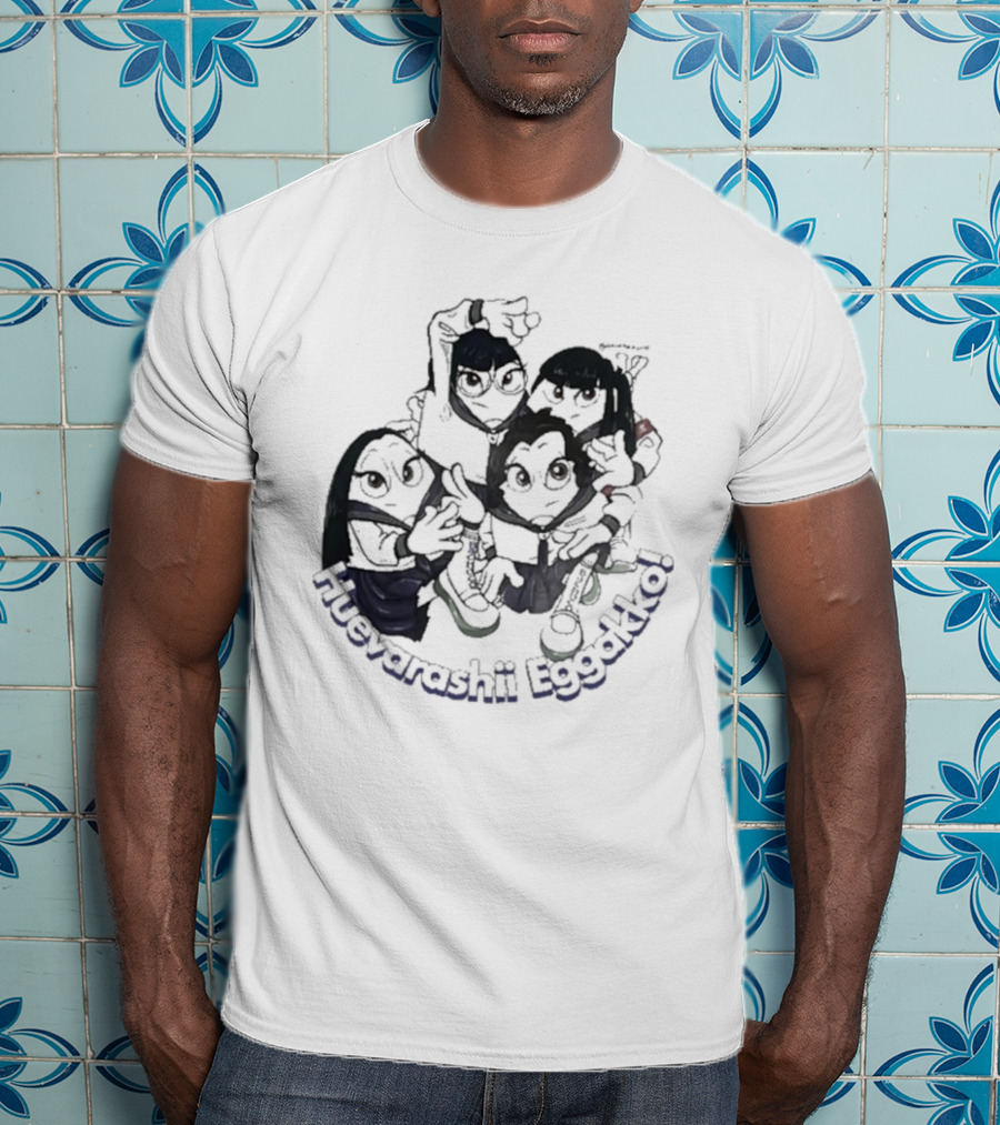 Huevarashii Eggakko Funny Cartoon Characters T-Shirt