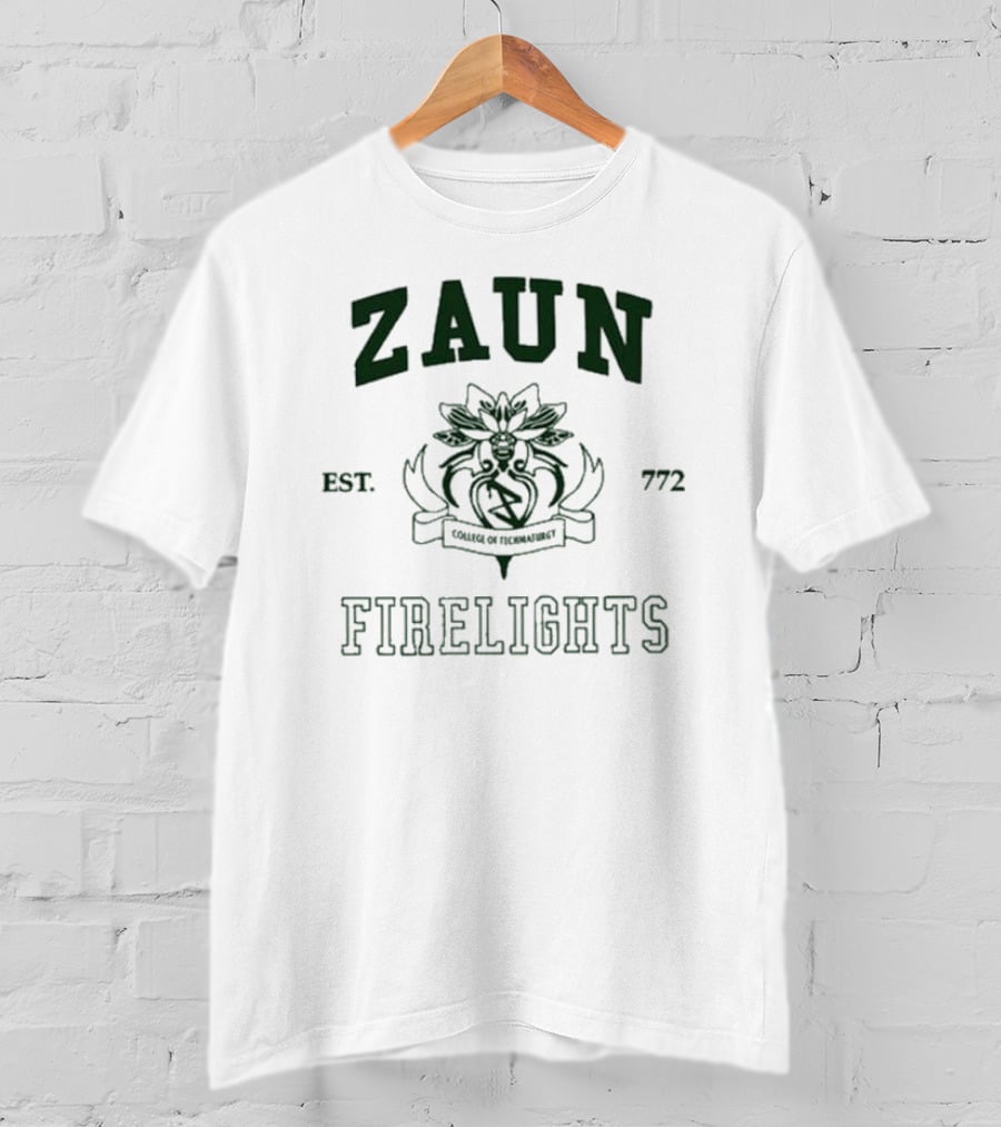 Zaun College Of Technomaturgy Firelights Est 772 T-Shirt