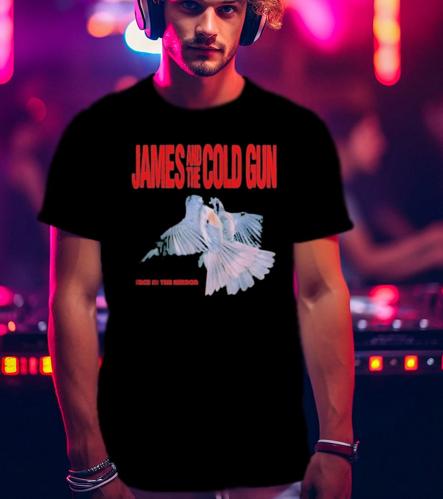 James And The Cold Gun Face In The Mirror Birds Image T-Shirt