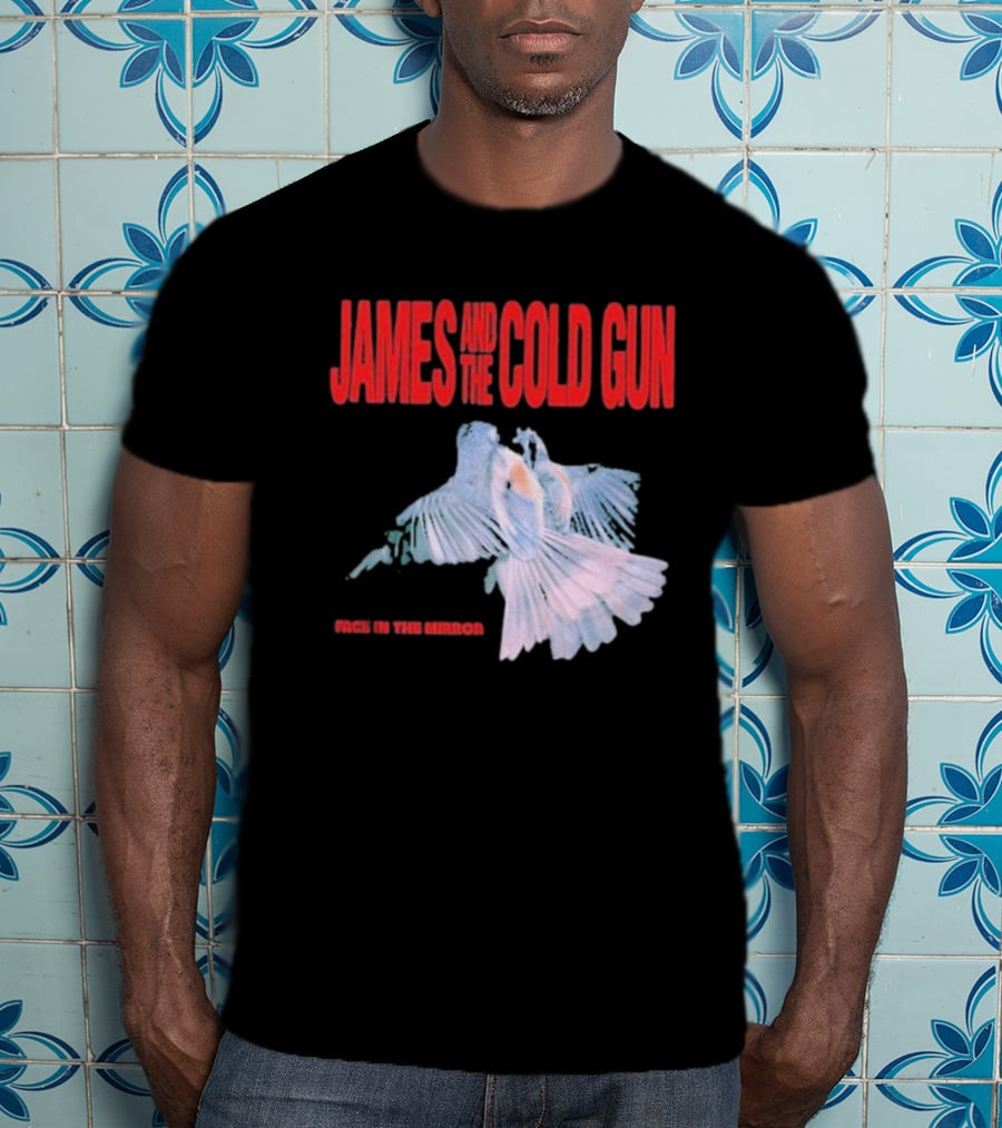 James And The Cold Gun Face In The Mirror Birds Image T-Shirt