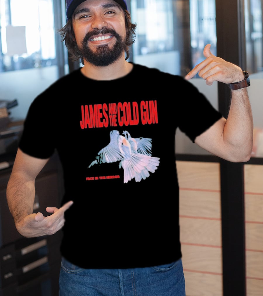 James And The Cold Gun Face In The Mirror Birds Image T-Shirt