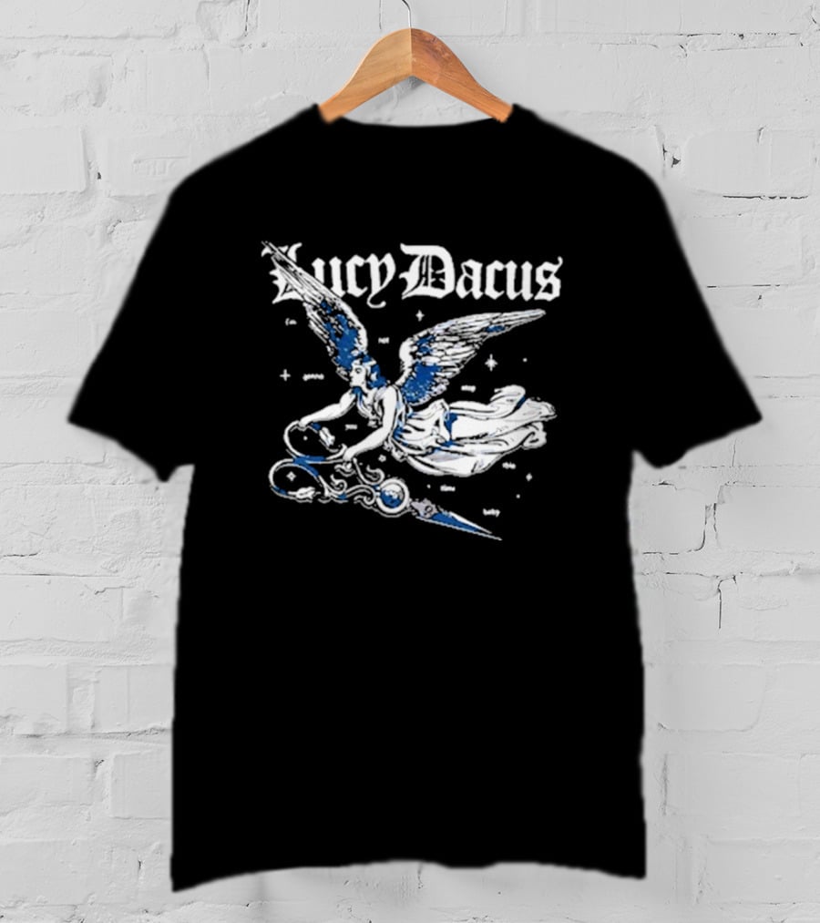 Lucy Dacus Angel Wings Holding Scissors T-Shirt