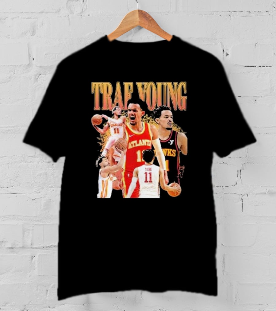 Trae Young Atlanta Hawks Basketball Collage T-Shirt