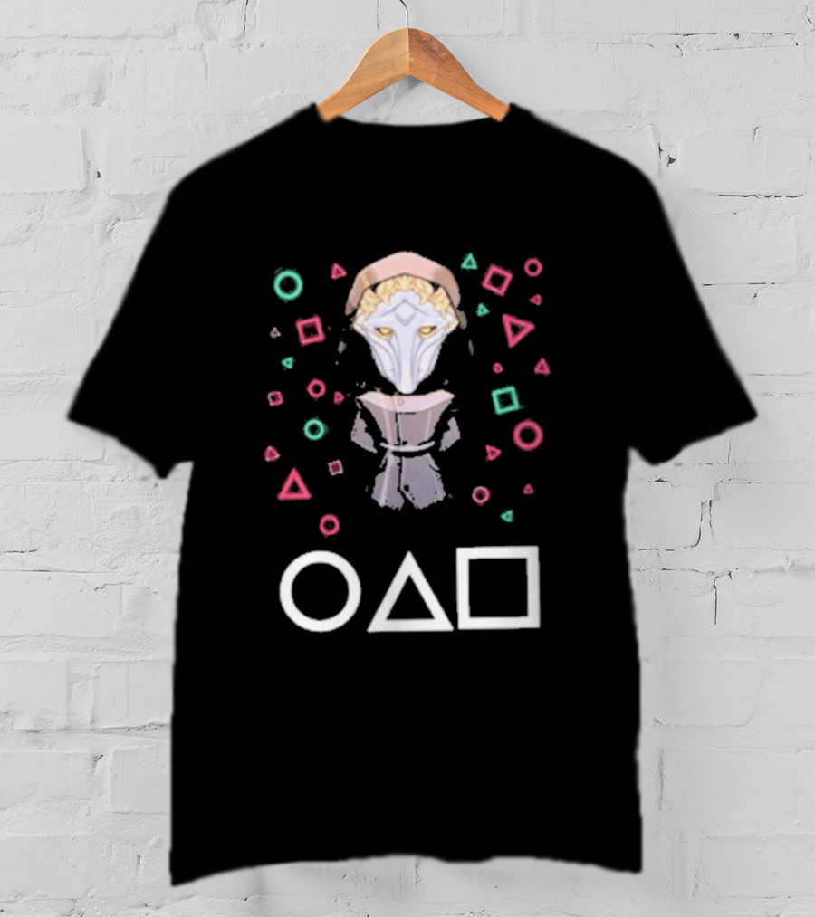 Viktor Arcane Squid Game Front Man Mask Symbols T-Shirt
