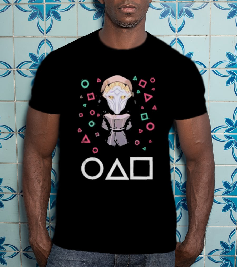 Viktor Arcane Squid Game Front Man Mask Symbols T-Shirt