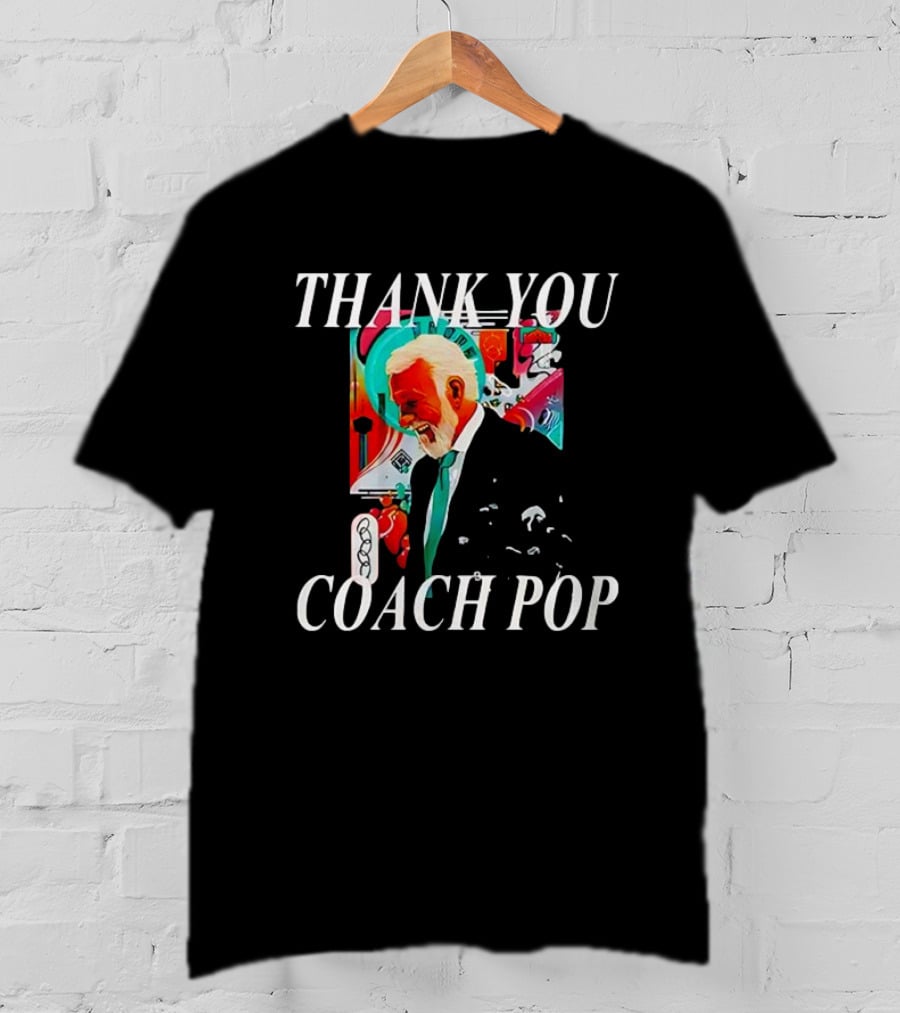 Thank You Coach Pop San Antonio Spurs Gregg Popovich Celebration T-Shirt