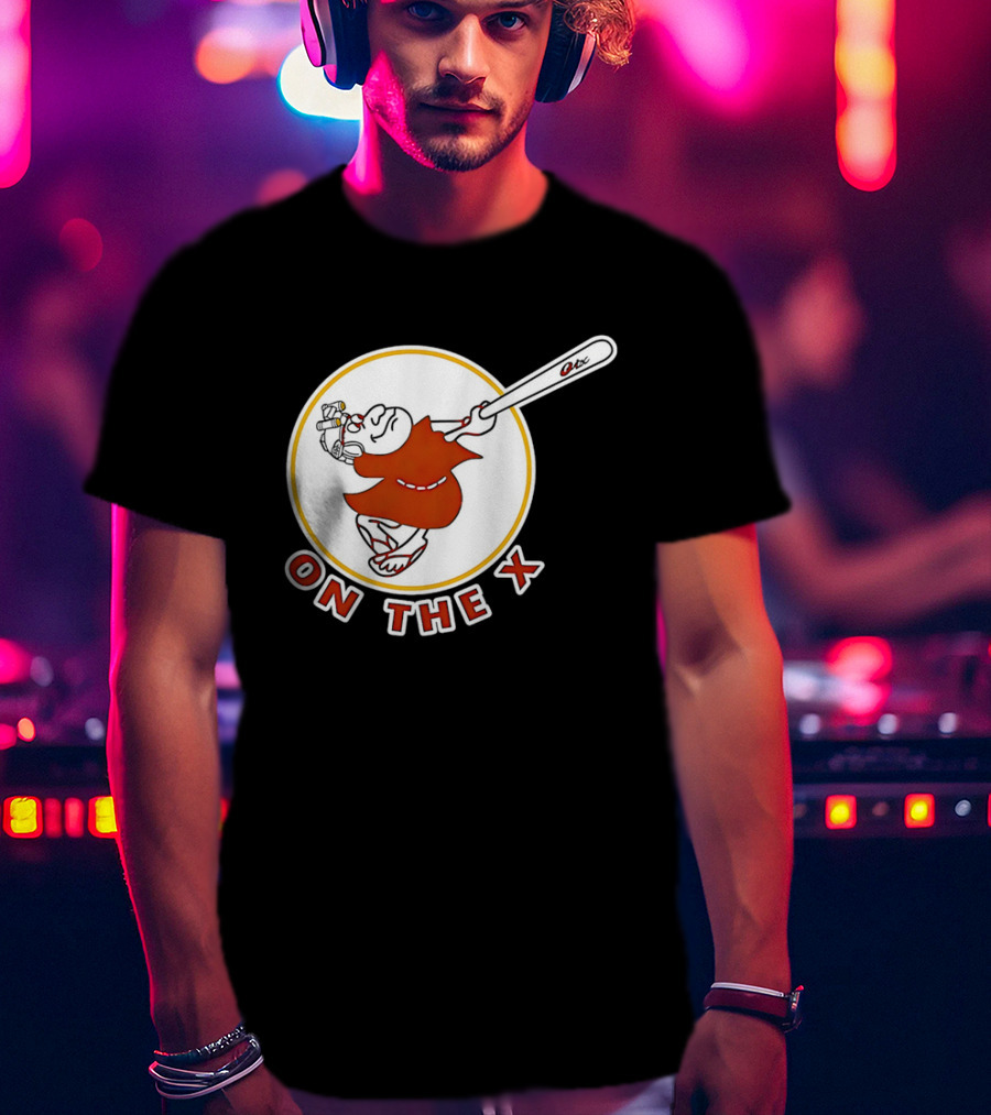 San Diego Padres Swinging Friar Mascot On The X T-Shirt