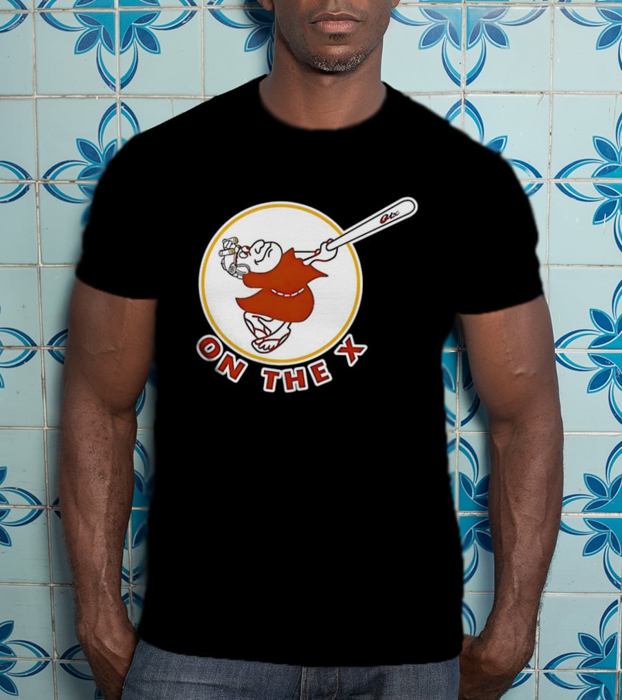 San Diego Padres Swinging Friar Mascot On The X T-Shirt