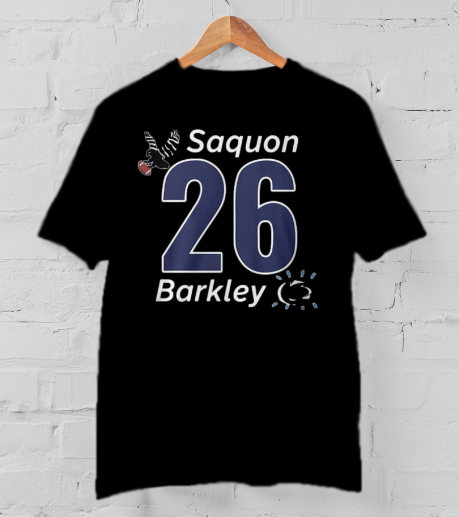 Saquon Barkley 26 Eagle Pen Stat Football Theme T-Shirt