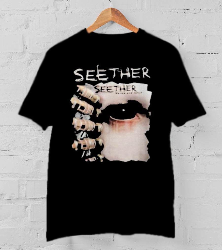Seether Karma And Effect Eye Skeleton Couple Image T-Shirt