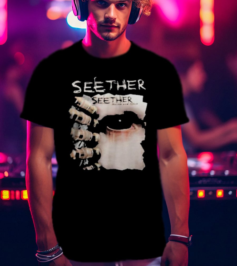 Seether Karma And Effect Eye Skeleton Couple Image T-Shirt
