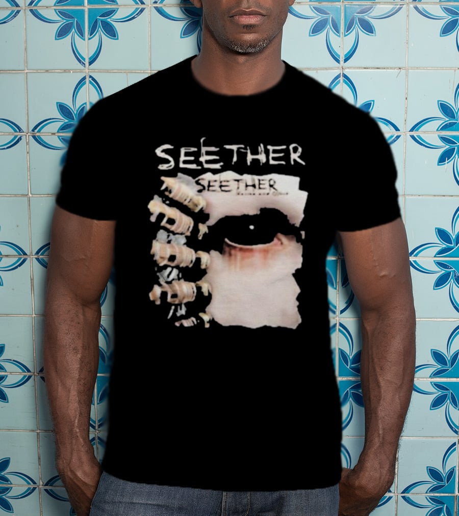 Seether Karma And Effect Eye Skeleton Couple Image T-Shirt