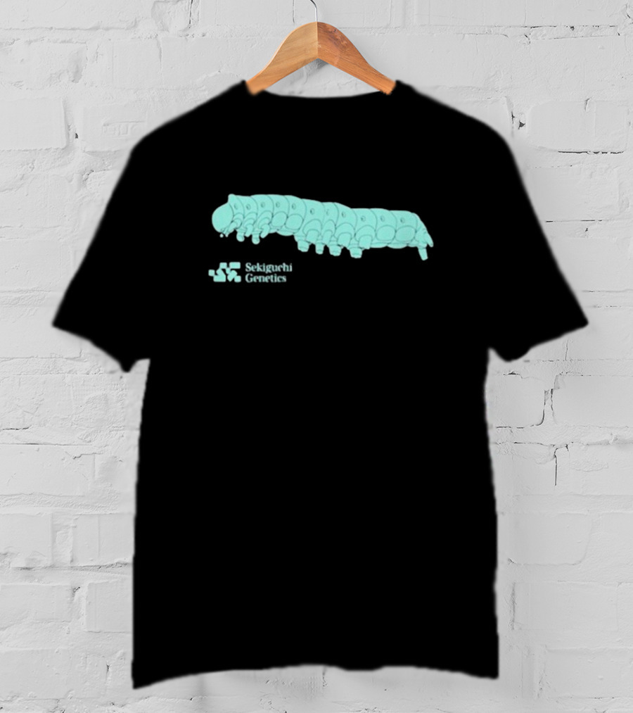Sekiguchi Genetics Cartoon Caterpillar Image T-Shirt
