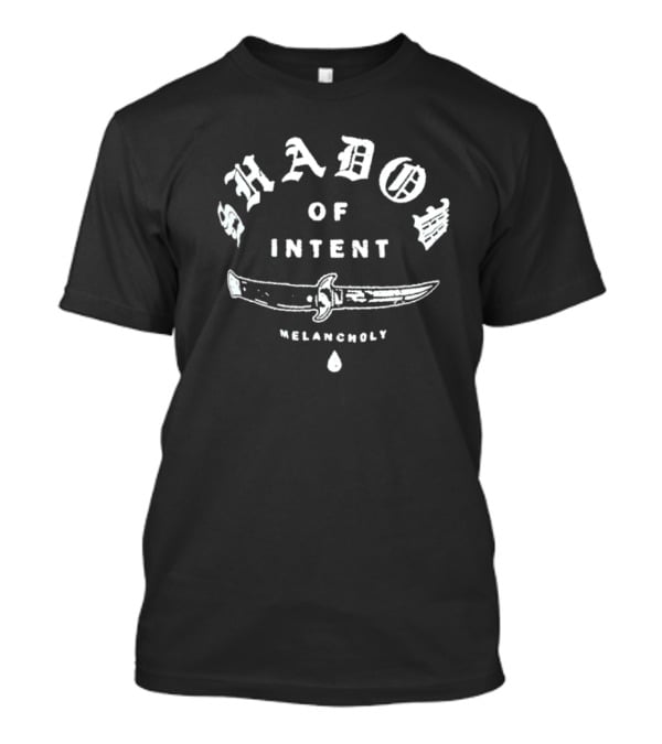 Shadow Of Intent Melancholy Knife Graphic With Tear Drop And Blade Design T-Shirt