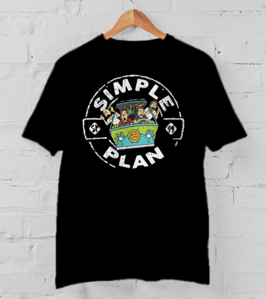 Simple Plan Cartoon Car Chaos Adventure T-Shirt
