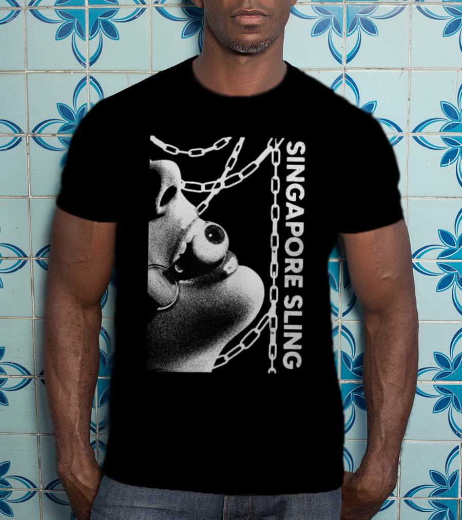 SINGAPORE SLING Mask Chains Artwork T-Shirt