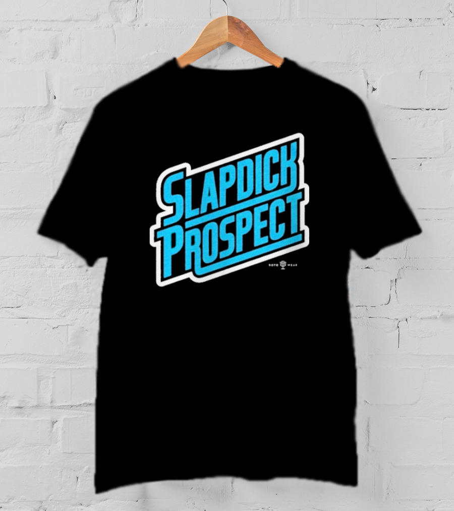 Slapdick Prospect Blue Bold Text T-Shirt