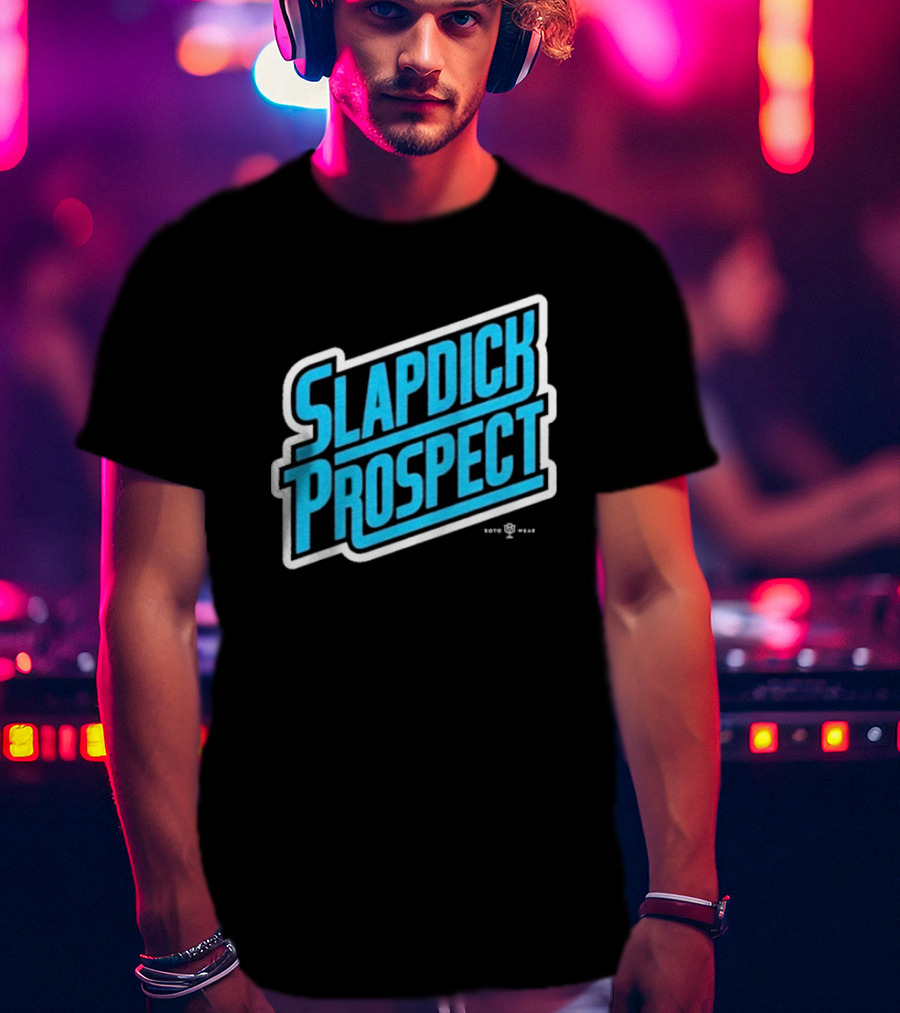 Slapdick Prospect Blue Bold Text T-Shirt