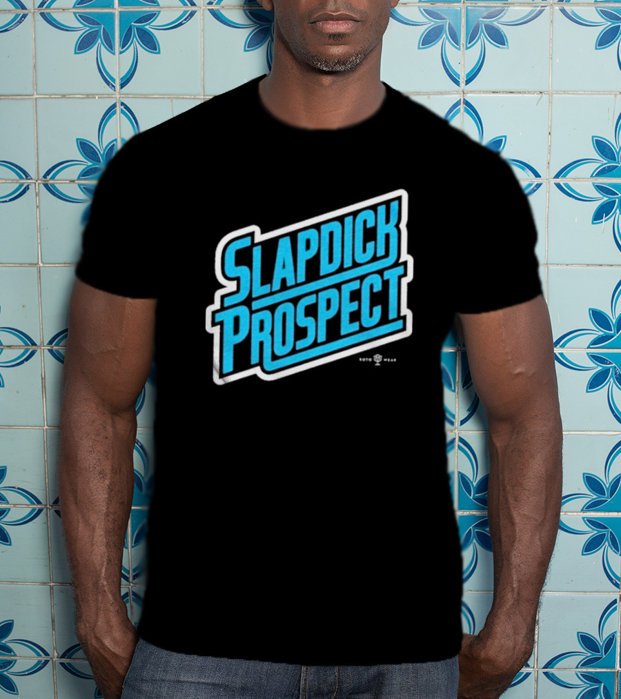 Slapdick Prospect Blue Bold Text T-Shirt