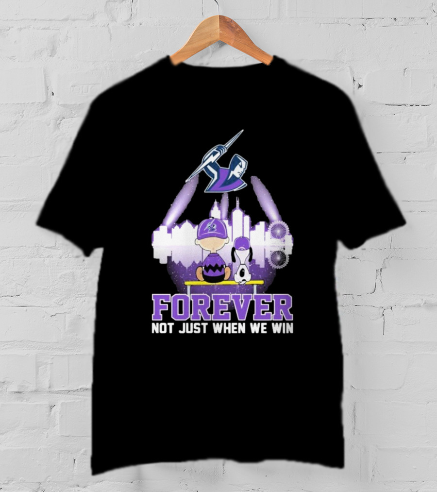 Snoopy Charlie Brown Melbourne Storm Forever Not Just When We Win Peanuts Skyline T-Shirt
