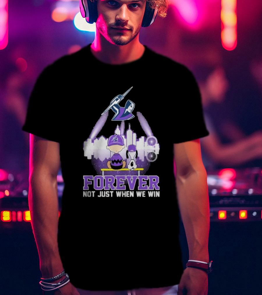 Snoopy Charlie Brown Melbourne Storm Forever Not Just When We Win Peanuts Skyline T-Shirt