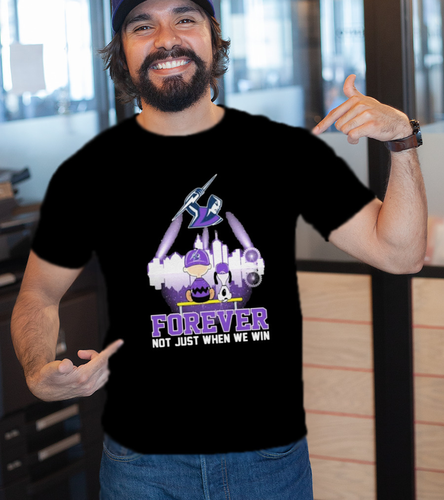 Snoopy Charlie Brown Melbourne Storm Forever Not Just When We Win Peanuts Skyline T-Shirt