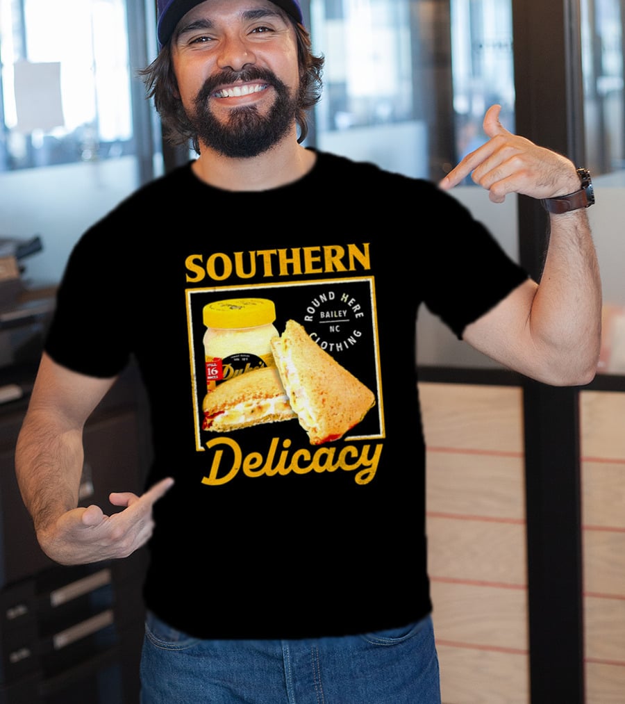 Southern Delicacy Duke's Mayo Round Here Bailey NC Clothing T-Shirt