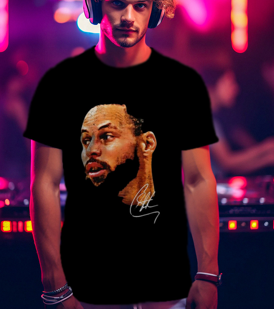 Stephen Curry NBA Big Face Signature T-Shirt