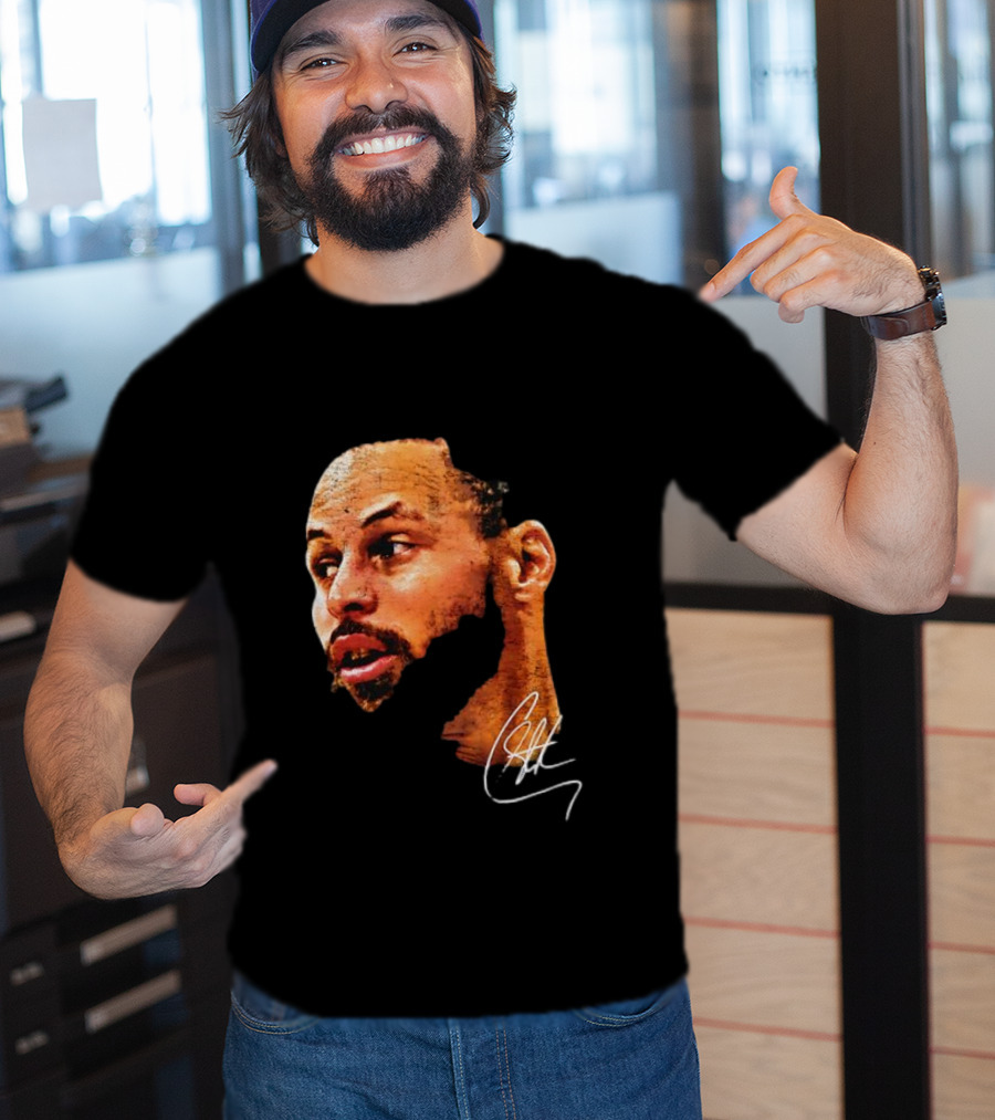 Stephen Curry NBA Big Face Signature T-Shirt