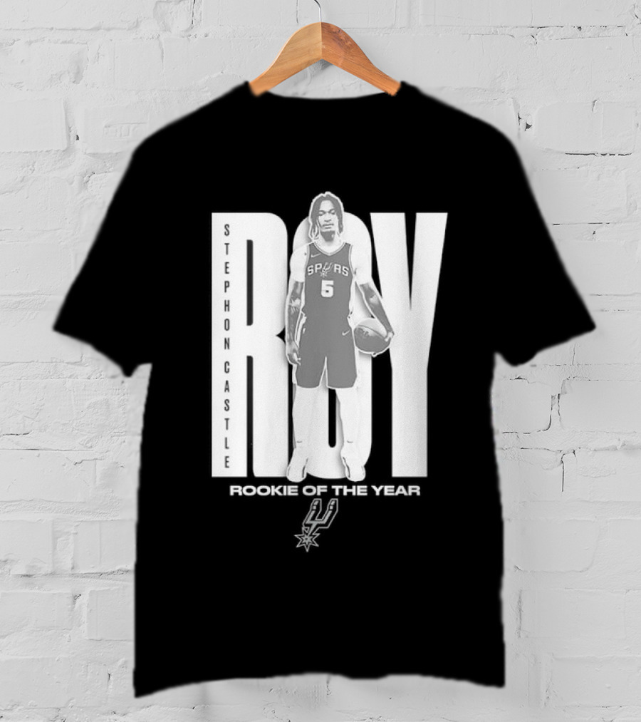 Stephon Castle San Antonio Spurs 2025 ROTY Prediction NBA Rookie Of The Year T-Shirt