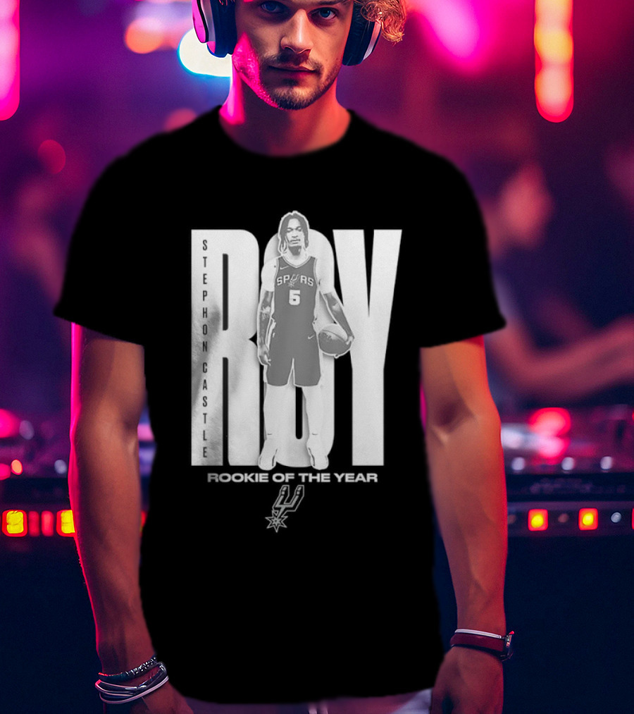 Stephon Castle San Antonio Spurs 2025 ROTY Prediction NBA Rookie Of The Year T-Shirt