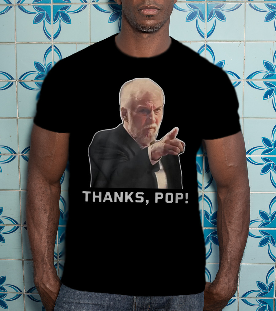 Steve Kerr Gregg Popovich Thanks Pop Pointing Gesture T-Shirt