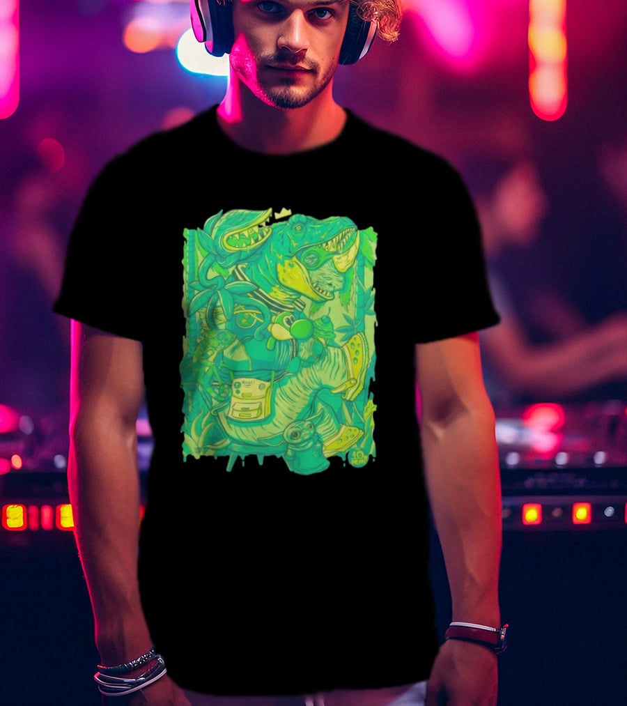 Ten Hundred Green Rhino 10 Hun Adventure T-Shirt