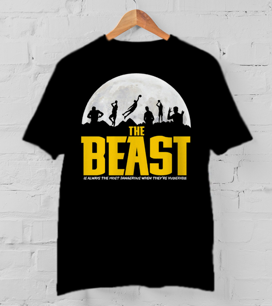 The Beast Is Always The Most Dangerous When They're Vulnerable Silhouettes Moon Scene T-Shirt