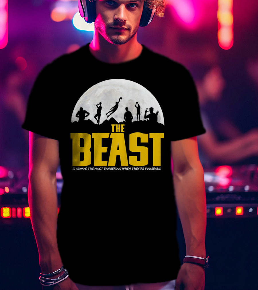 The Beast Is Always The Most Dangerous When They're Vulnerable Silhouettes Moon Scene T-Shirt