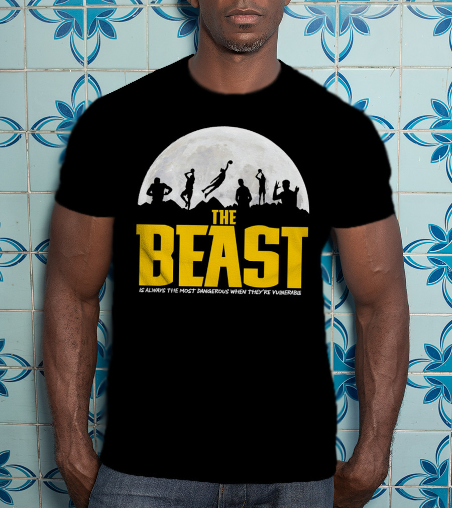 The Beast Is Always The Most Dangerous When They're Vulnerable Silhouettes Moon Scene T-Shirt